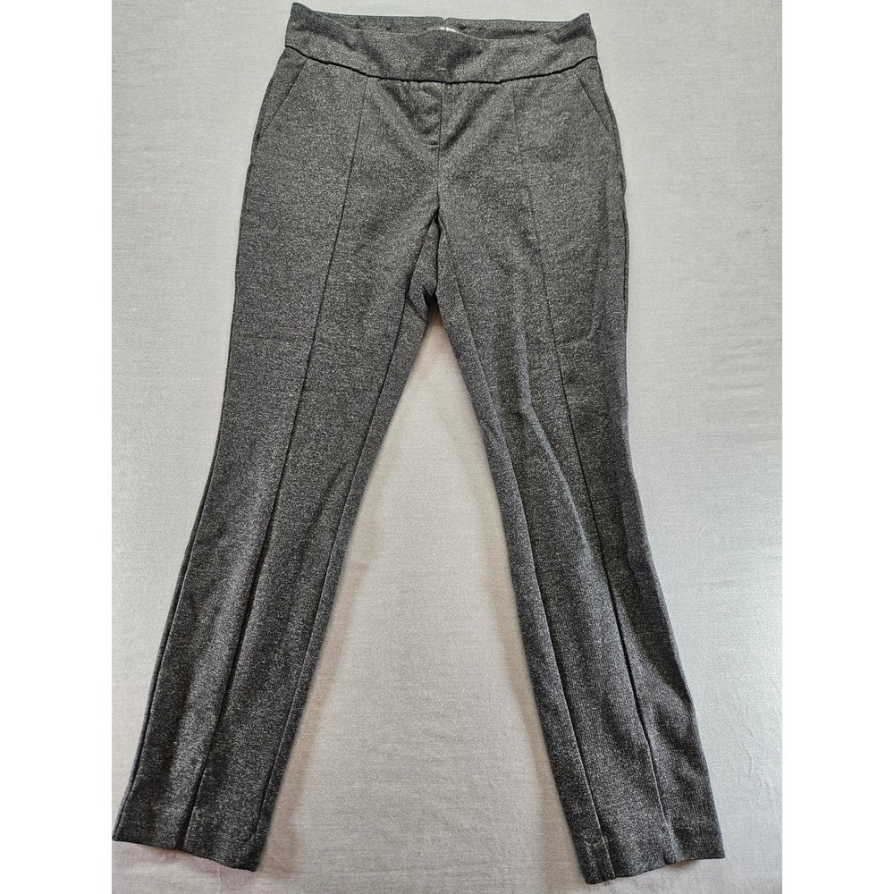 Hilary Radley Gray Heathered Pull On Slim Leg Dress Pants Size Medium